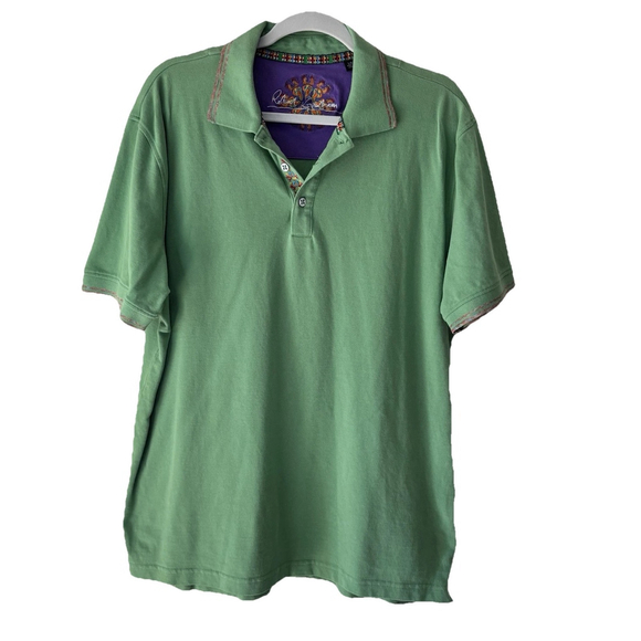 Robert Graham Other - Robert Graham Men's Short Sleeve Polo Shirt Size Large Green Preppy 48 Chest